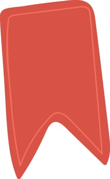 Christmas Ribbon Flag Flat Illustration vector