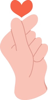 Hand With Heart vector