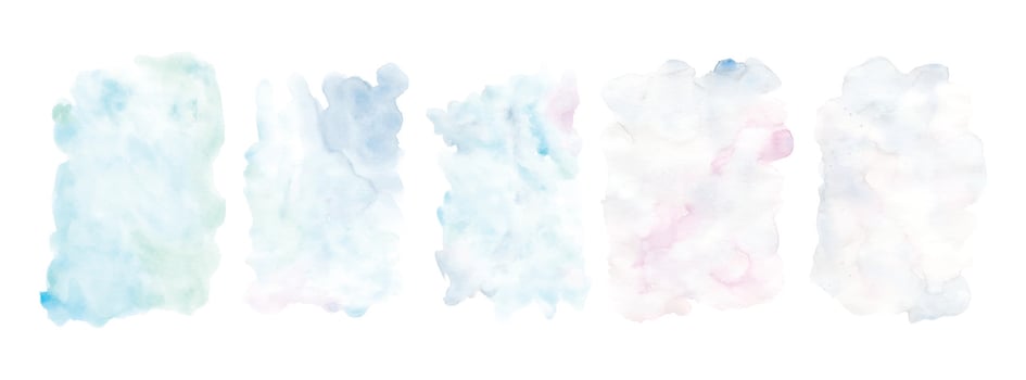 Set of Dreamy Soft-Tone Watercolor Stain vector