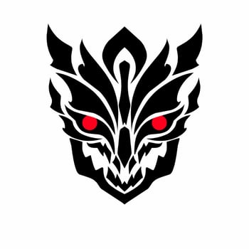 Tribal Dragon Demon Head Illustration vector