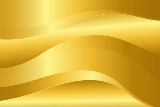 Simple luxury gold metallic wave background vector