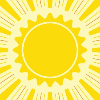 bright sun cartoon label background vector