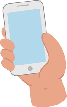 Hand Holding Smartphone Illustration vector