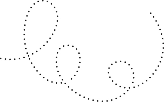 Handdrawn Abstract Dashed Line Illustration vector