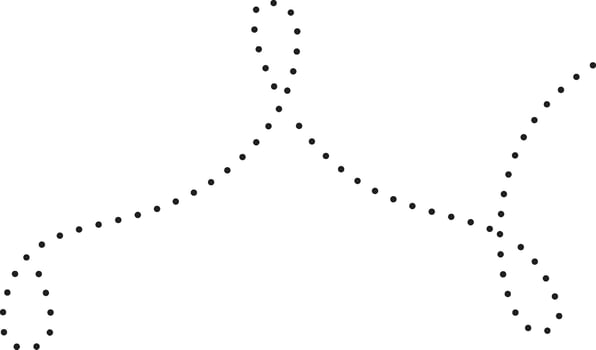 Handdrawn Abstract Dashed Line Flat Illustration Icon vector
