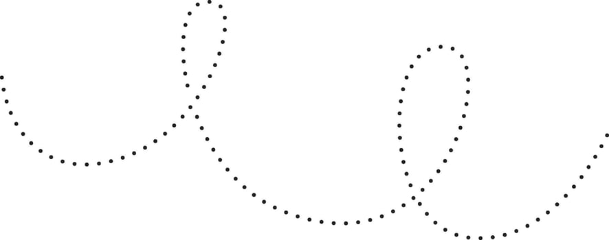 Handdrawn Abstract Dashed Line Flat Illustration vector