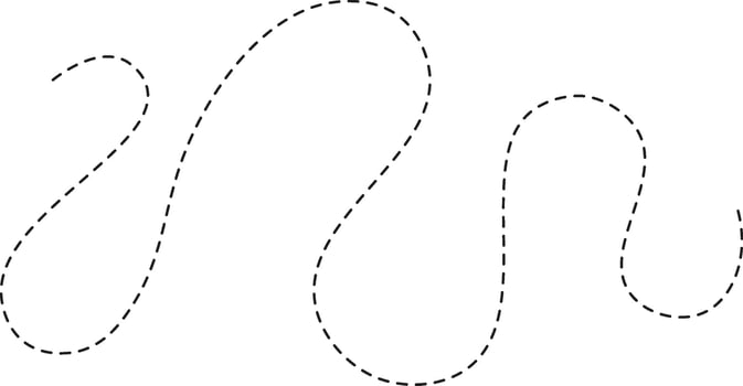 Handdrawn Abstract Dashed Line Flat Illustration Hand Drawn Icon vector