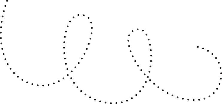 Flat Illustration Icon Handdrawn Abstract Dashed Line vector