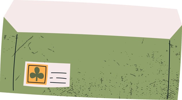 Envelope With Grunge Pattern vector