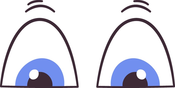 Cartoon Character Amazed Eyes vector