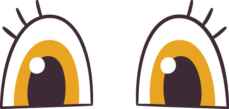Cartoon Character Eyes Icon vector