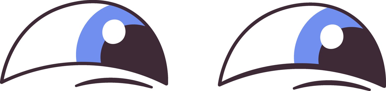 Cartoon Character Eyes Hand Drawn vector