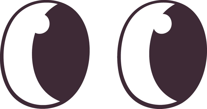 Cartoon Character Eyes Drawn vector