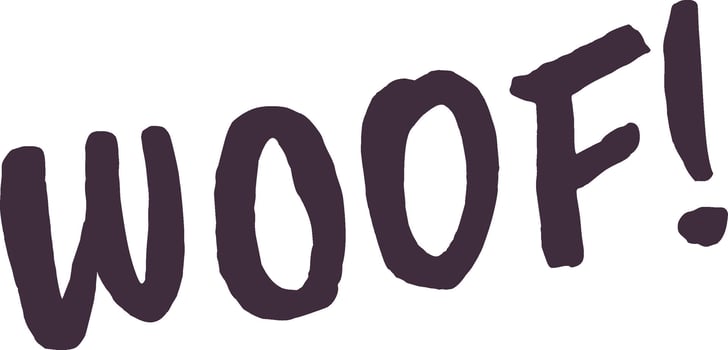 Woof Dogs Sound Lettering vector