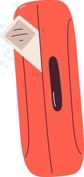 Suitcase With Ticket vector