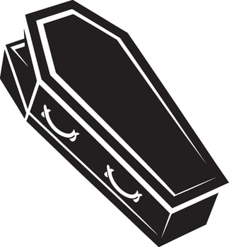 coffin with open lid illustration silhouette royalty free stock photos premium quality vector