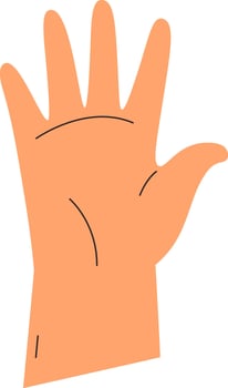 Human Hand Arm Drawn Icon vector