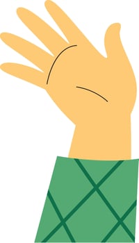 Human Hand Arm Drawn vector
