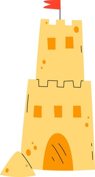 Sand Castle Cartoon vector