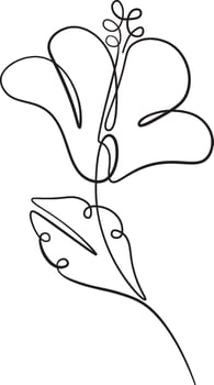 Flower Sketch Outline Illustration vector