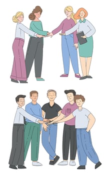 Business networking and collaboration illustration vector