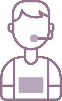Commentator Sleek Frame Piece vector