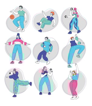 Illustration of various sports activities vector