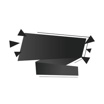 A sleek and modern abstract banner design in a clean black color. The geometric shapes and sharp angles create a dynamic and professional look vector