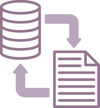 Data Transformation Stylish Form Symbol vector