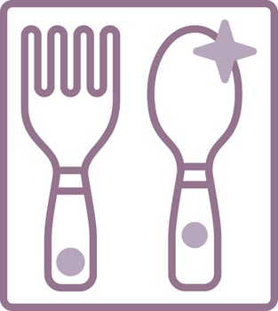 Cutlery Pixel Art Mark vector