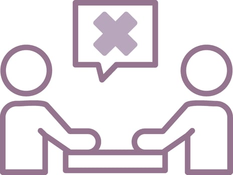 Meeting Cancel Stylish Form Symbol vector