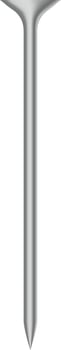 Realistic illustration of a white plastic golf tee isolated on a transparent background, including clipping path for easy editing and integration into designs vector