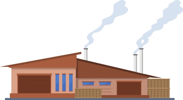 Modern industrial factory illustration vector