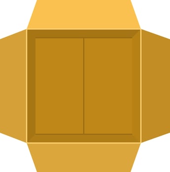 empty open box interior vector