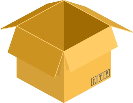 empty cardboard box illustration vector
