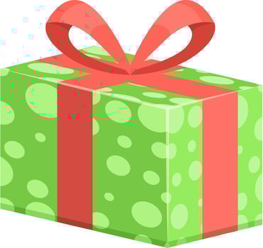 gift box with pink ribbon vector