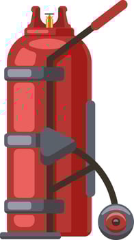 Red fire extinguisher icon vector