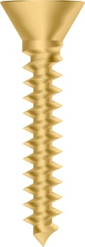Gold screw with a large head and sharp tip standing upright on a transparent background, representing concepts of construction, fastening, and DIY projects vector