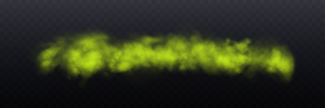green smoke effect on black background vector