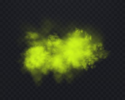 green smoke cloud effect vector