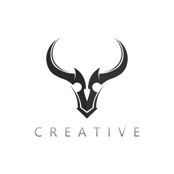 Creative bull logo design vector