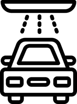 Car Wash Outline Icon vector