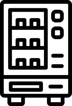Vending Machine Outline Icon vector