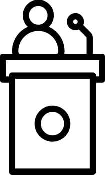Spokesperson Outline Icon vector