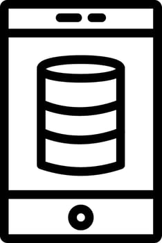 Smartphone Sharp Line Mark vector