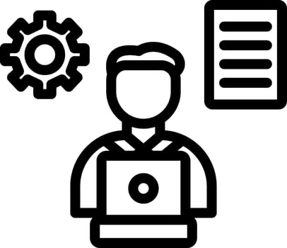 Multitasking Outline Icon vector