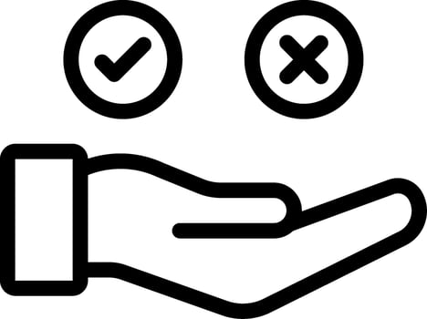 Decision Outline Icon vector