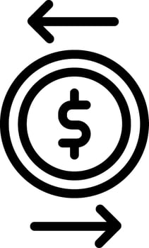 Transaction Outline Icon vector