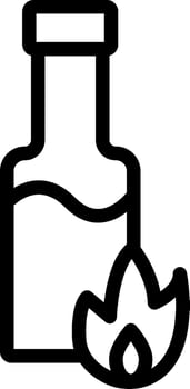 Molotov Outline Icon vector