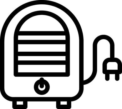 Electric Heater Outline Icon vector